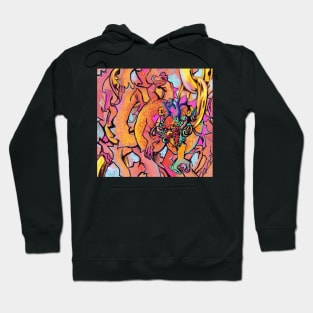 Dragon looping on Gold chains Hoodie